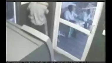 Girl Opening Brazer In ATM Room