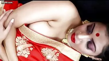 Megha Hot Photoshoot in Red Saree
