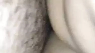 Hairy pussy Indian girl riding dick after blowjob