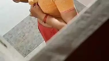 Dress change before bath by hot desi village aunty