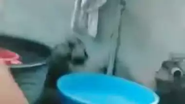 Big boob desi nude milf’s outdoor bath video