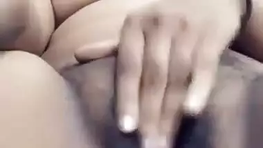 Sexy Girl Showing Boobs and Masturbating Hairy Pussy