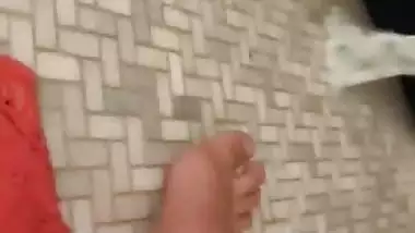 18 year old cutie indian girl touches herself with a stuffed animal in the bathroom