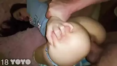 STEPFATHER STRETCHES MY HOLE AND CUMS INSIDE